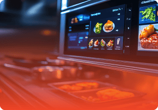 The kitchen receives it instantly on the KDS